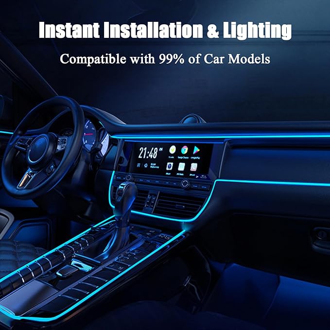 Car Interior Lights for BMW 3 Series Serie M3 E90 E91 E92 E93 F30 F31 F34 F35 F80 G20 G21 LED Car Interior Atmosphere Lamp Car Ambient Lighting Kits,Purple