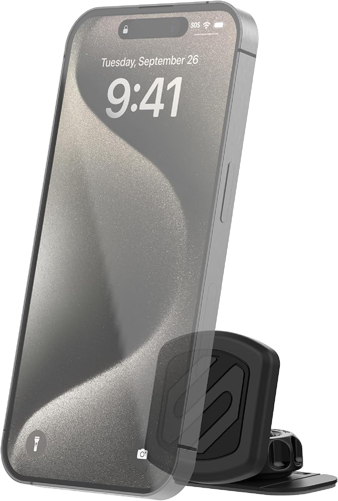 Scosche MAGDM2 MagicMount Magnetic Car Phone Mount for Dashboard, 360° Adjustable Magnet Head, Universal Cell Phone Holder for Car, Compatible with iPhone, Samsung, and All Devices