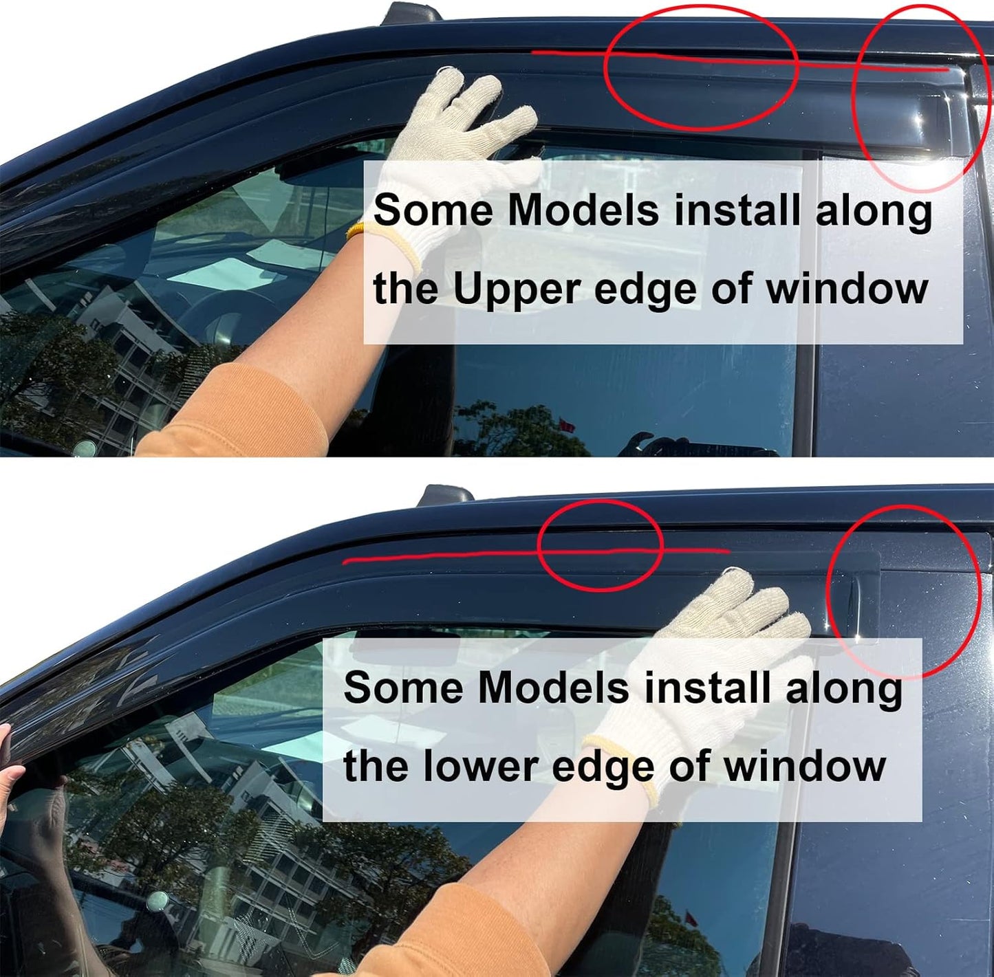 Wind Deflector Compatible with 2000-2004 Nissan Frontier Crew Cab 4 Full Size Doors Smoke Sun/Rain Guard Window Visors 94627