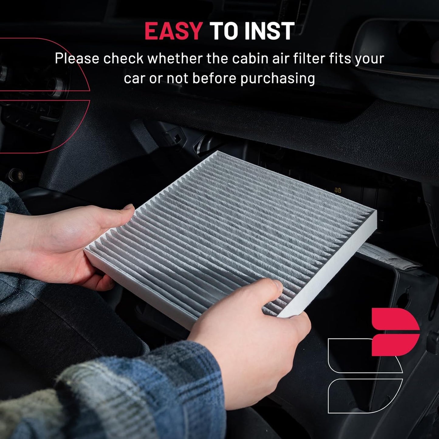 BDFHYK Cabin Air Filter with Activated Carbon Compatible with Dodge Durango 2011-2022, Compatible with Jeep Grand Cherokee 2011-2021, Grand Cherokee WK 2022, Replace# CF11183, 68079487AA