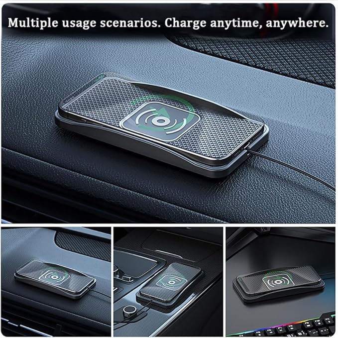 Wireless Car Charger Pad for Chevrolet Traverse 2009-2026, Type-C/USB 20W Car Wireless Charger Non-Slip Phone Charging Pad Car Accessories,A 30cm Cable Type-C Plug