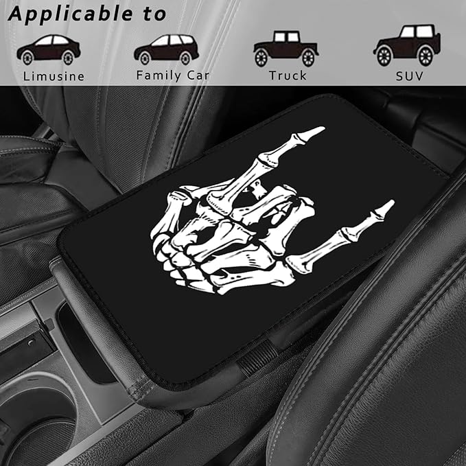 Wolf Vehicle Center Console Armrest Cover Pad,Wolf Car Accessories Soft Middle Console Cushion Pad,Auto Arm Rest Mat Decor Wolfs Gifts for Women Men Dad for Most Vehicle SUV Truck