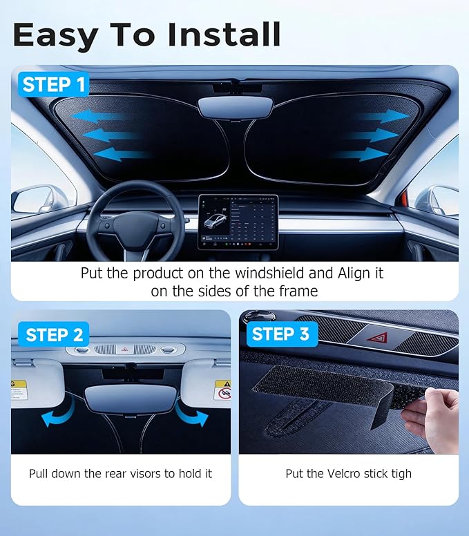 DMJN Windshield Sun Shade for Honda CRV (2017-2022), Car Sunshade for Front Windshield [100% Efficient Block UV & Scorching Sun] UPF50+ Heat Block - Protect Interior & Keep Cooler