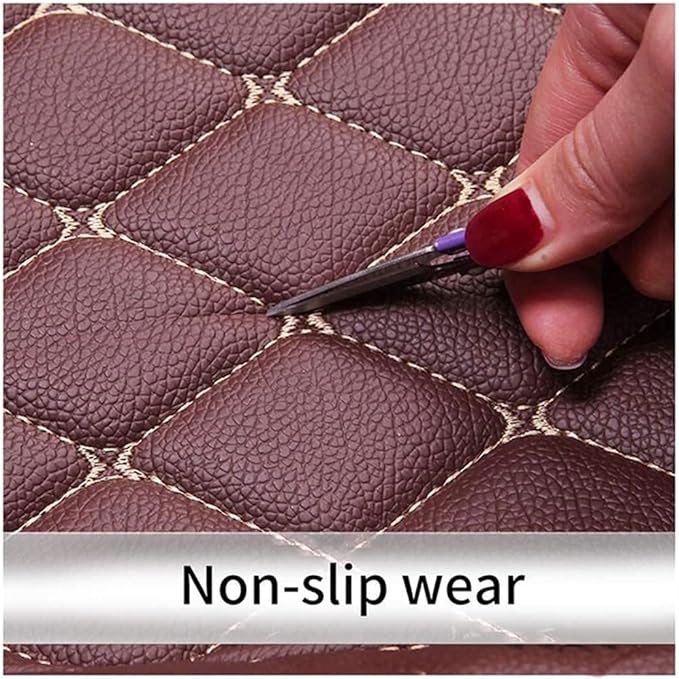 Custom Car Mats All Weather Fit Automotive Floor Mats PU Leather Protector Mat for Most Sedan, SUV, Truck Floor Mats (Black and Gray Side)