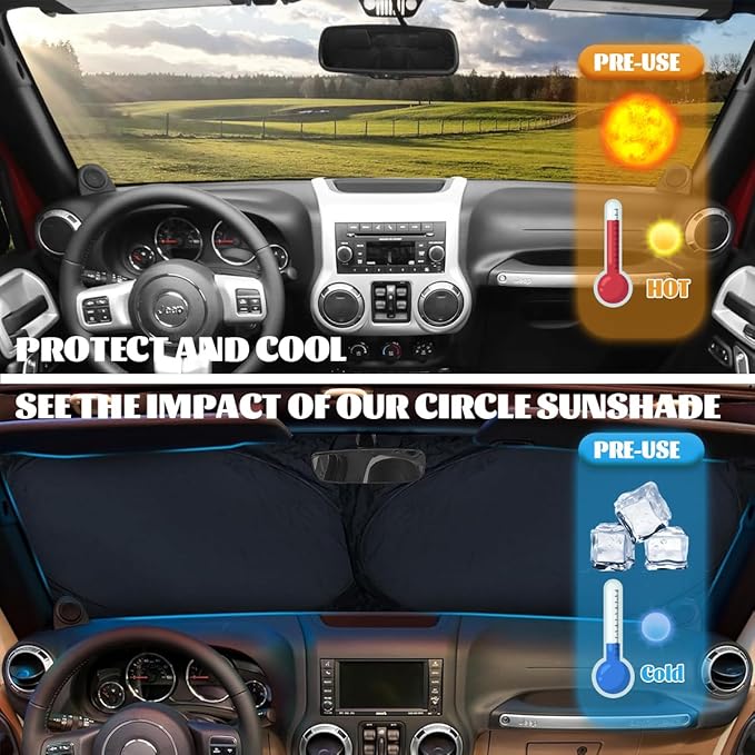 Argan Sun Car Windshield Sun Shade Mountain Land Heatshield Front Window Car Sun Shade Windshield Blocks UV Rays Sun Visor Protector for Car Sedan Truck SUV Accessories 59x31.5 Inch