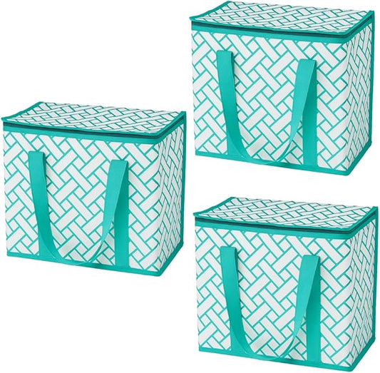 DURASACK Large Insulated Food Delivery Bag – 16"x9"x13" Reusable Thermal Tote for Hot & Cold Transport – Lightweight Grocery, Lunch, and Takeout Carrier – Water-Resistant, Foldable