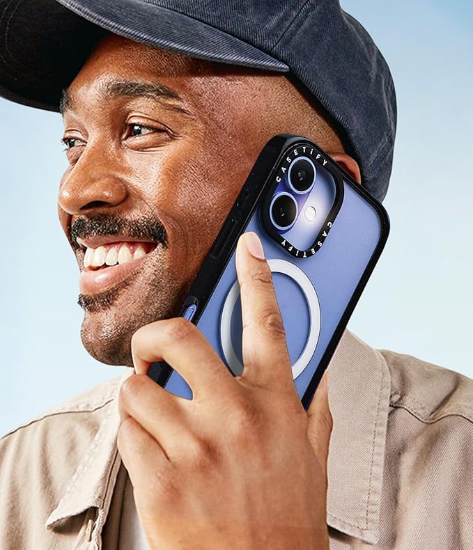 CASETiFY Impact iPhone 16 Pro Max Case [Slim/Compatible with Magsafe / 8.2 ft. 4X Military Grade Drop Protection] - Strawberry and Mo - Clear Black