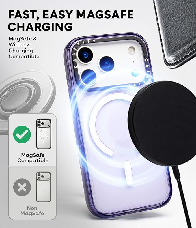 CASETiFY Impact iPhone Air Case [Slim/Compatible with Magsafe / 8.2 ft. 4X Military Grade Drop Protection] - Rabbit Ribbon - Clear Black