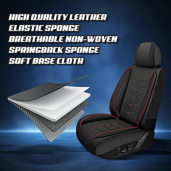Car Seat Covers for Jeep Grand Cherokee L 2021-2026, Premium Nappa Leather Car Seat Cover, Stylish Sport Seat Covers， Automobile Seat Cover Sets.(Luxury 5 Seats/Black)