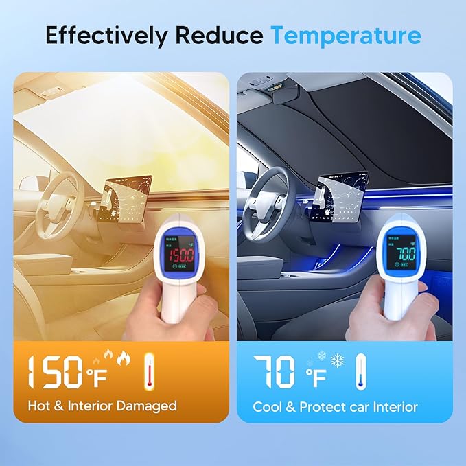 KUST Windshield Sun Shade for 2018-2025 2026 BMW X3 Accessories Window Custom Fit Shade Sun Visor Protector Foldable Sunshade Blocks UV Rays Keep Your Car Cooler