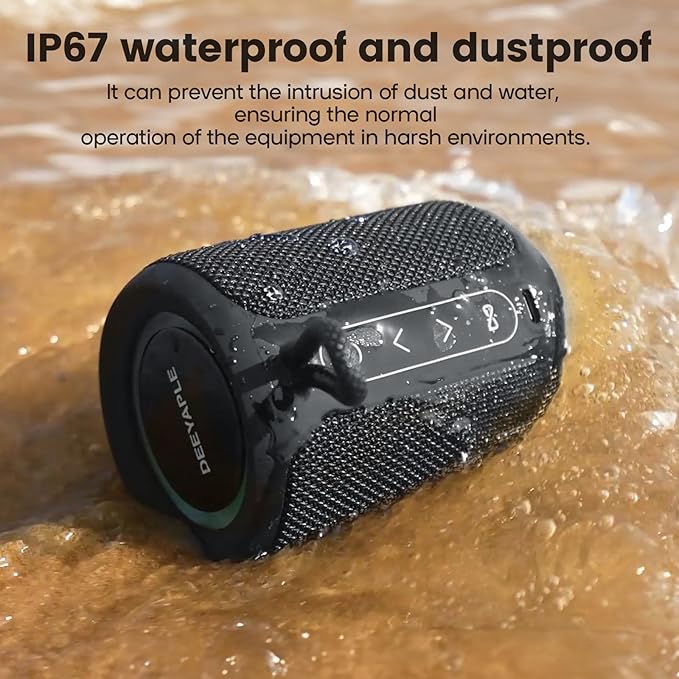 Bluetooth Speaker Wireless, IP67 Waterproof & Dustproof Portable Speaker