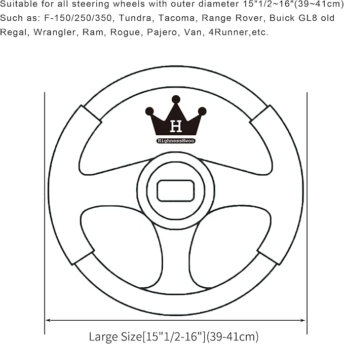 3D Car Steering Wheel Cover Comfort Grip Massage Sporty Anti-Slip Carbon Fiber Faux Leather for F150, Trucks, Jeep, Van, Car Handle Covers for All Seasons, 15.2-16in, Black