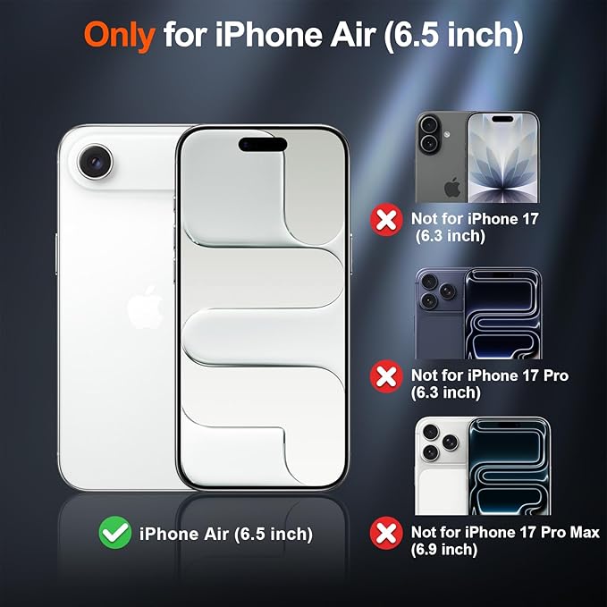 SUPFINE Magnetic for iPhone Air Case (Compatible with MagSafe)(Military Grade Drop Protection) Slim Translucent Matte Shockproof with Anti-Fingerprint Phone Cover for 17 Air,Gray