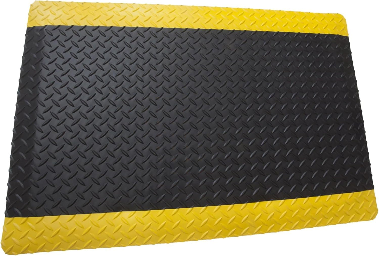 Rhino Mats, American Classic Diamond Anti-Fatigue Mats, Industrial Ergonomic Comfort Standing Mat for Work, Home, Garage, Office, Kitchen or Anywhere (Black/Yellow 9/16" Thick, 3 FT. x 6 FT.)