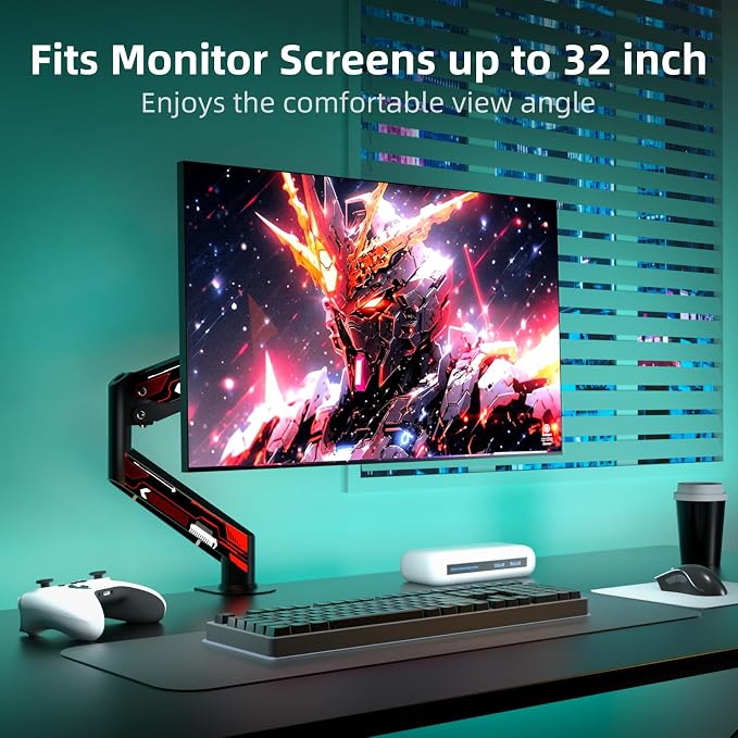 Suptek Monitor Mount Gas Spring Arm Desk Mount Stand