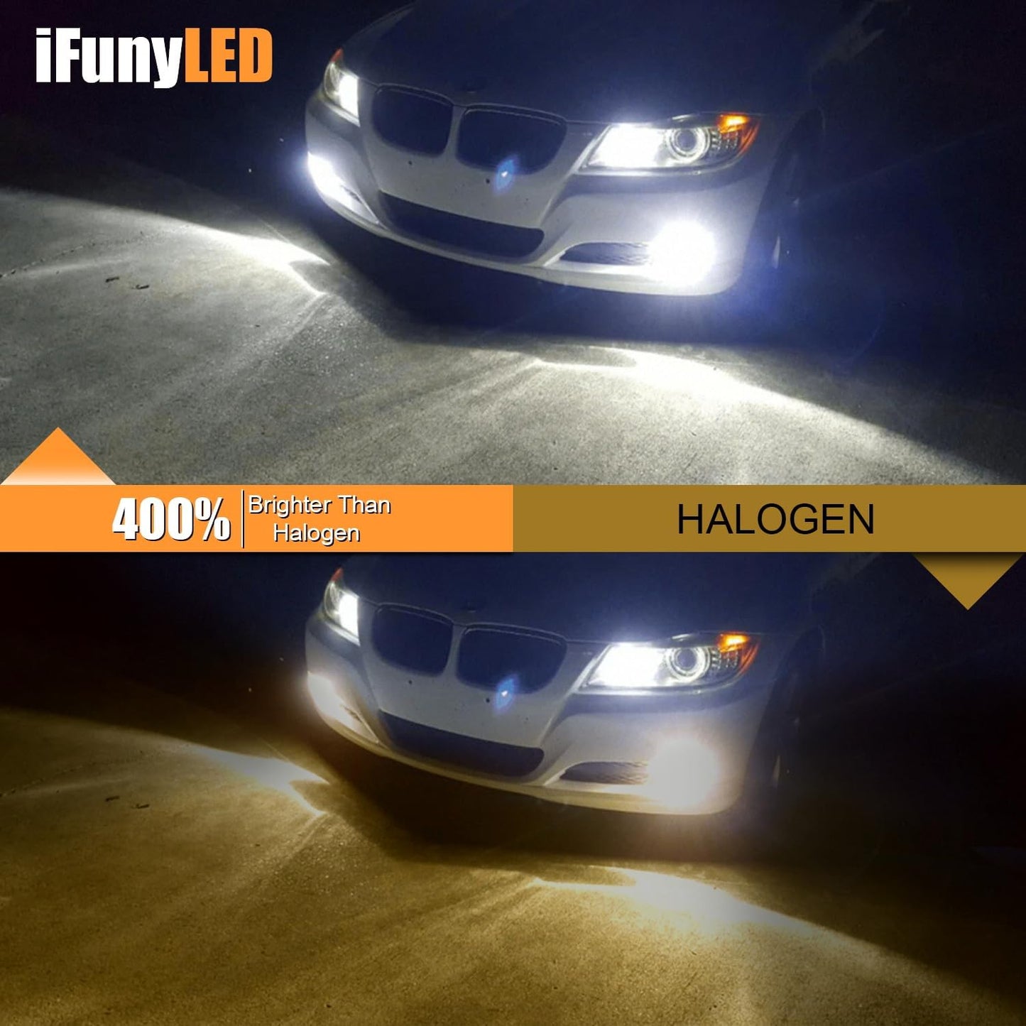 H11 LED Bulbs, H8 H16 Fog Light 6500K Cool White, Pack of 2