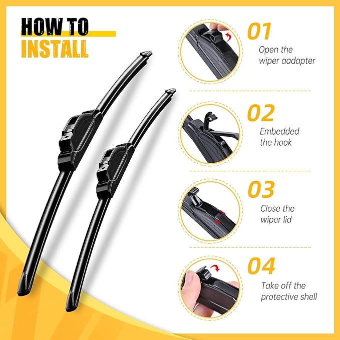 MIKKUPPA 26"+16"+14" Windshield Wiper Blades Replacement for 2016-2021 Hyundai Tucson, Front & Rear Wiper Blades Set, Durable Stable Quiet All Season (Pack of 3)