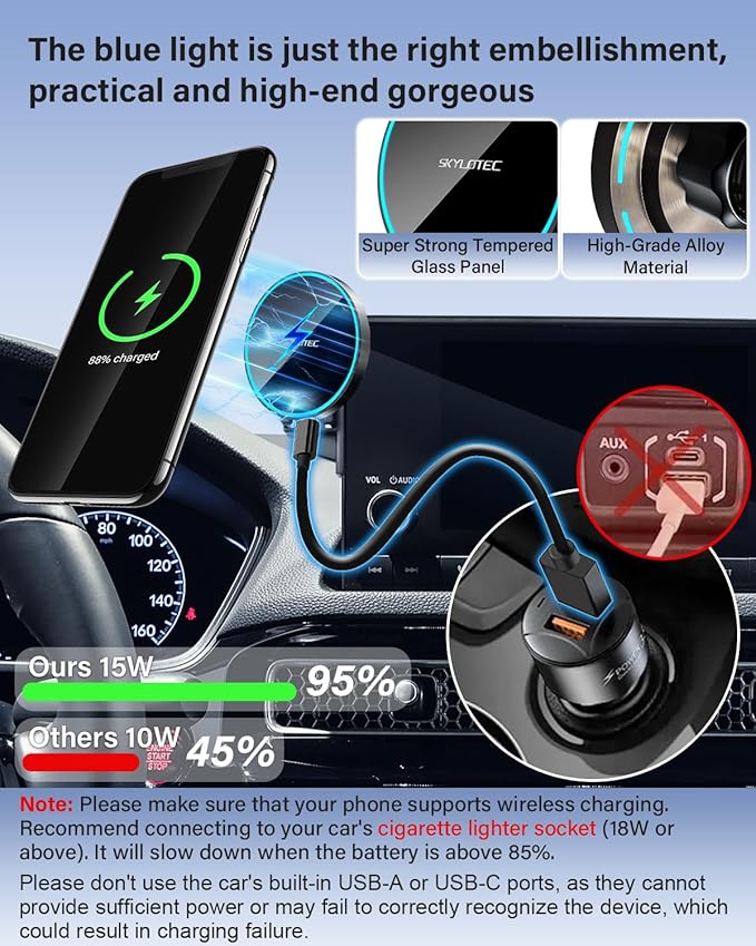Phone Holder for BMW 4 Series 2021-2023/3 Series 2019-2022/2 Series 2022-2024 Accessories 10.25-Inch Screen, Car Magnetic Phone Mount Compatible with MagSafe, Magnets Fast Wireless Charger Phone Base