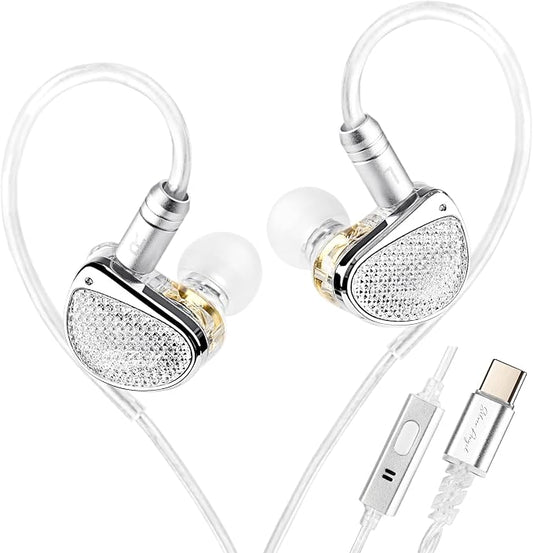 STA-K In Ear Monitor, EarAcoustic Audio HiFi Stereo Wired Earbuds, Hybrid Dual