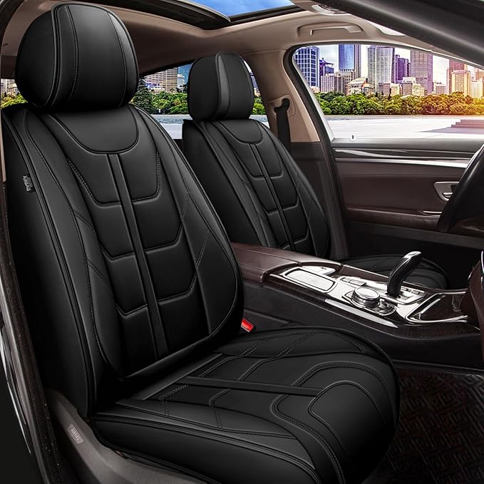 TTX LIGHTING Car Seat Covers fit for Acura RDX 2008-2026 Full Set: Premium Leather Automotive Seat Cover with Airbag Compatible Waterproof (5 Seats, Black)