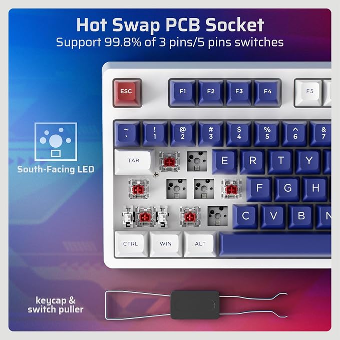 LTC Nimbleback NB1041 PRO Wireless Mechanical Keyboard w/Display Screen & Knob