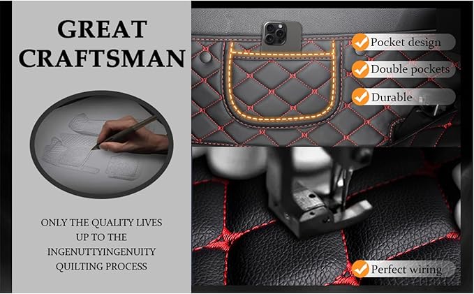 Yaruicar Custom Personalized Floor Mats for Cars Luxury Full Coverage All Car Floor Mats Anti-Slip Leather Car Mat Set Trucks & SUVs Trucks Automotive Floor Mats Liners (3D-Light Blue)