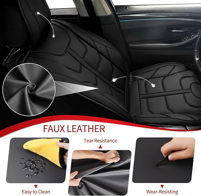 TTX LIGHTING Car Seat Covers fit for Chevrolet Trailblazer 2021-2026 Full Set: Premium Leather Automotive Seat Cover with Airbag Compatible Waterproof (5 Seats, Black)