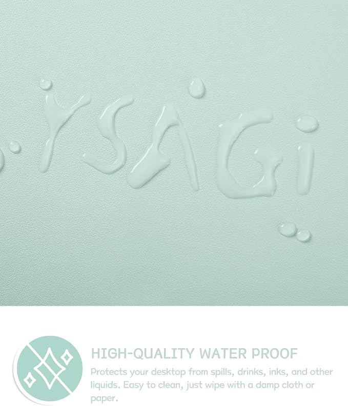 YSAGi Non-Slip Leather Desk Pad, Waterproof Laptop Computer Desk Keyboard Mat