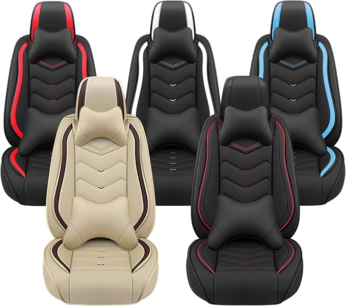 Car Seat Covers for Lexus ES 350 2007-2026, Premium Nappa Leather Car Seat Cover, Stylish Sport Seat Covers， Automobile Seat Cover Sets.(Luxury 2 Seats/Beige)