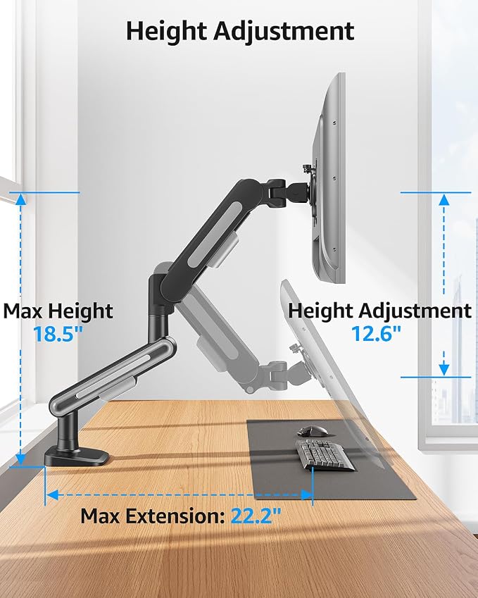 MOUNTUP Single Monitor Desk Mount