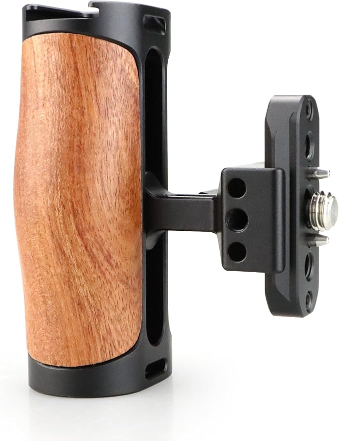 Wooden NATO Side Handle Mini Grip & NATO Rail 50mm