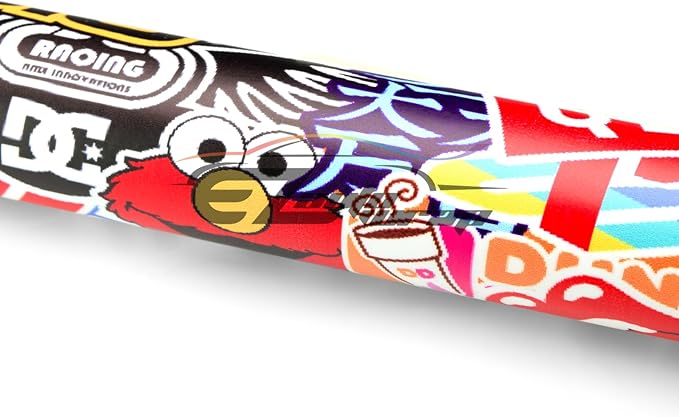 Free Tool Kit EZAUTOWRAP ES Bomber Hellaflush Anime Cartoon Car Vinyl Wrap Sticker Decal Air Release - 60"X360" (5FT X 30FT)