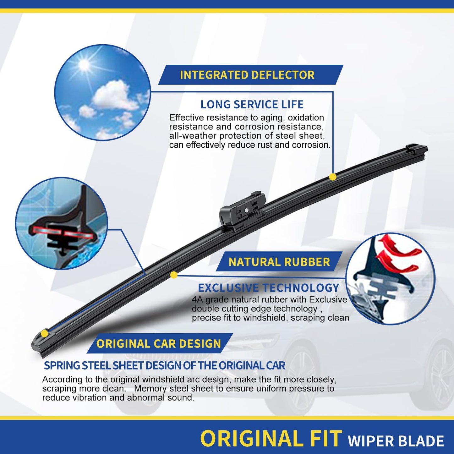 Wipers Factory Replacement For Subaru Outback Legacy 2020 2021 2022 Original Equipment Replacement Windshield Wiper Blades 26"+18" (Set of 2) Top Lock