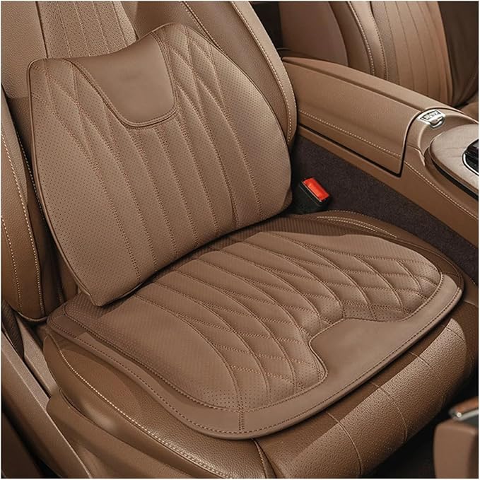 F Car Seat Cushion for BMW All Model I3 I4 I8 X1 X2 X3 X4 X5 X5M X6 X7 Z4 Car Lumbar Support Pillow Auto Seat Waist Back Cushion Y (Color : Beige A)