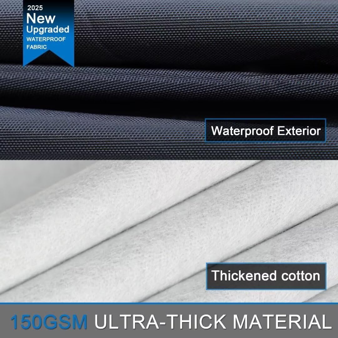 Toyota Tundra Truck Cover Custom Fit 2006-2021 Regular Cab Long Bed(8.1') with Door Zipper, 10 Layers Outdoor Heavy Pickup Truck Cover Waterproof All Weather, Wind Dust Sun Protector.