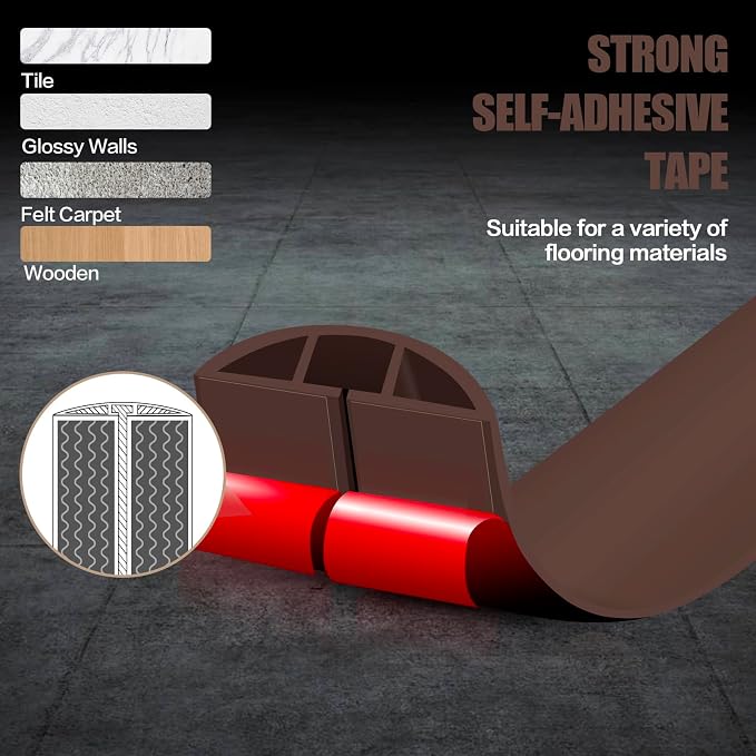 Floor Cord Cover Self Adhesive Cord Hider, 3.3FT Cable Management, Extension