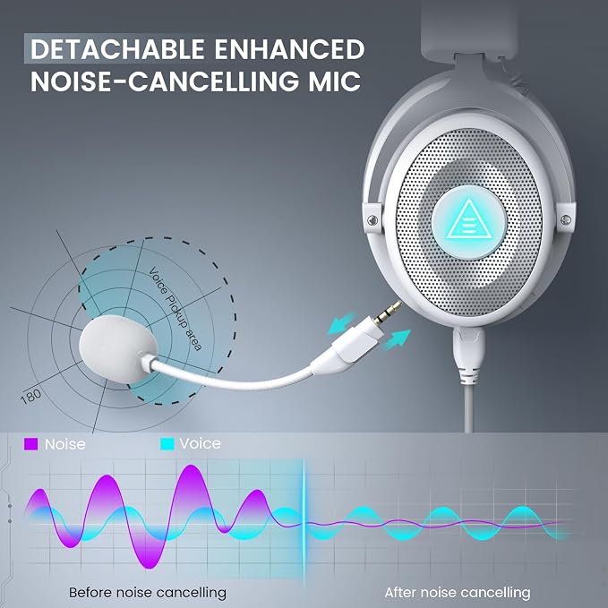 EKSA USB Gaming Headset for PC, Computer Headphones