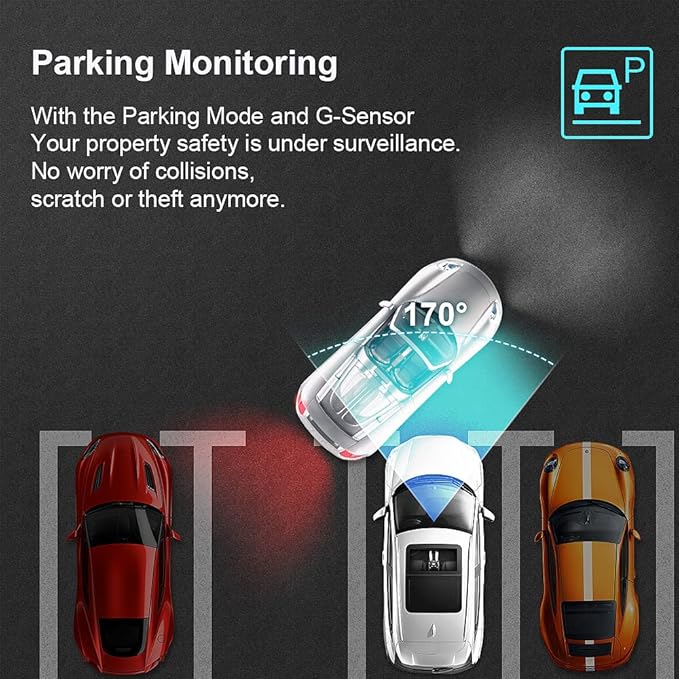 Fitcamx 4K Dash Cam Compatible with Volkswagen Tiguan 2024-2026 MK3 (Grey), Integrated OEM Look, 2160P UHD Video, WiFi & APP, Loop Recording, Parking Sensor, Night Vision, Easy to Use, 64GB Card
