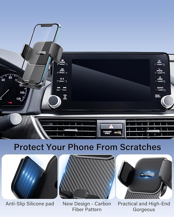 SKYLOTEC Car Phone Holder for Honda Accord 2018 2019 2020 2021 2022 Accessories 8-Inch Screen Fixed Clip, Automobile Cradles Phone Mount, Cell Phone Base Not Block Air Vent