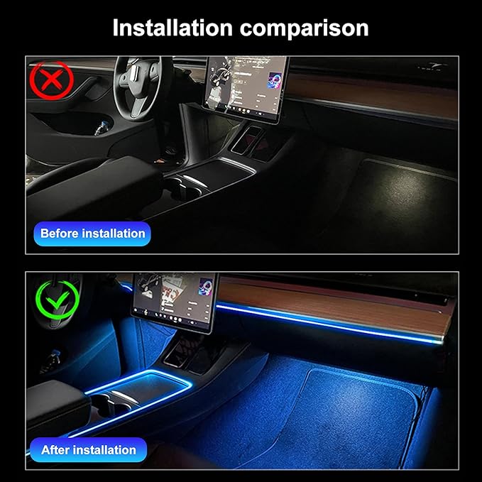 Car Atmosphere Light Kit 5m Fiber Optic RGB Multicolor Sound Active Music Sync Memory Function RF Remote Controller USB Car Interior Ambient Lighting Kit DC 12V