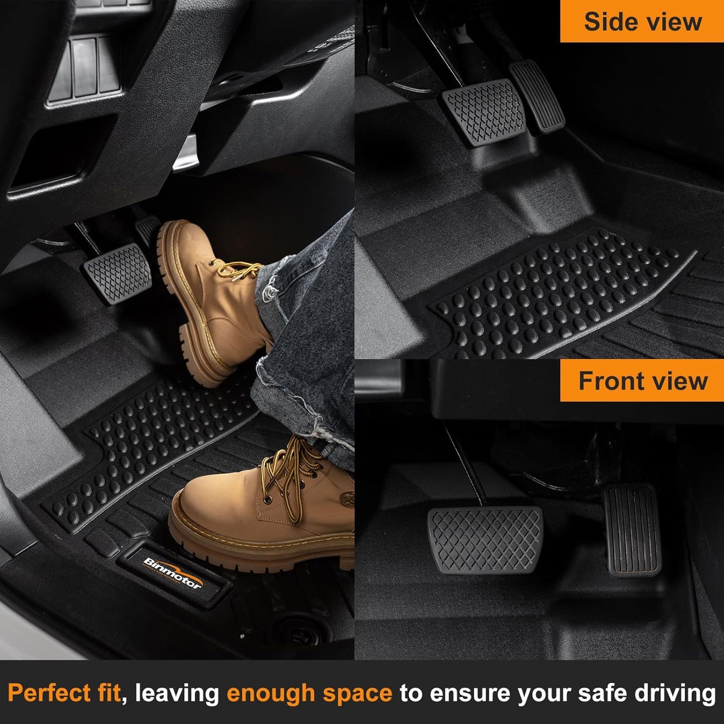 Binmotor-Floor Mats & Cargo Liner Set for Toyota Corolla 2014-2019(Only Sedan), Corolla Cargo Mat Trunk Mat, TPE All Weather Car Floor Mat for Toyota Corolla Trunk Liner Floor Liners Accrssories Mats