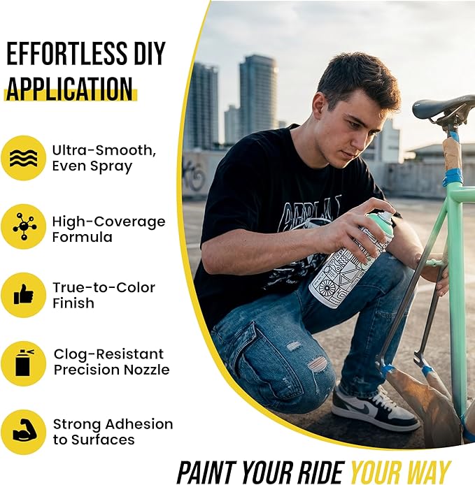 Spray.Bike Spray Paint | Designed Mainly for Bicycles | Multi-Use Acrylic Spray Paint for Metal, Plastic | High Coverage Bike Paint, 400ml, Hercules