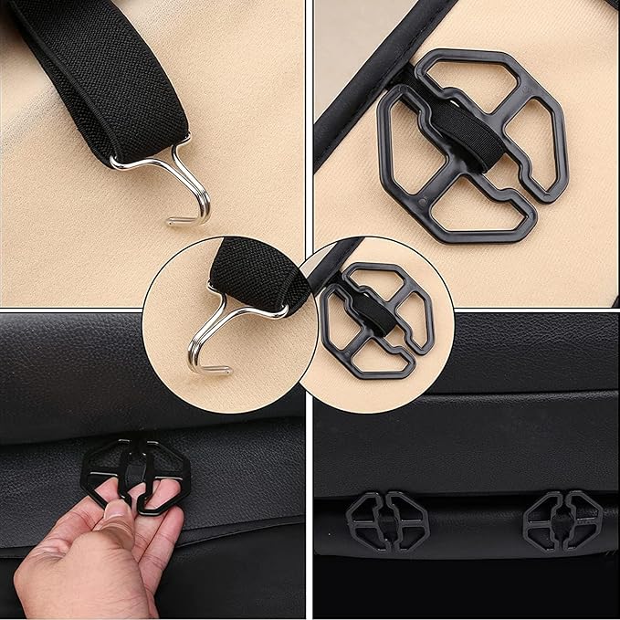 Coverado Seat Covers, Car Seat Covers Front Seats, Car Seat Cover, Car Seat Protector Waterproof, Car Seat Cushion Nappa Leather, BlackRed Seat Covers Carseat Cover Universal Fit for Most Cars