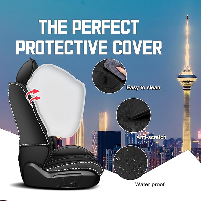 CTDS Car Seat Covers for Nissan Pathfinder 2000-2026, Stylish Sport Seat Cover, Premium Nappa Leather Car Seat Cover. Automobile Seat Covers Sets.(Luxury 5 Seats/Pure Black)