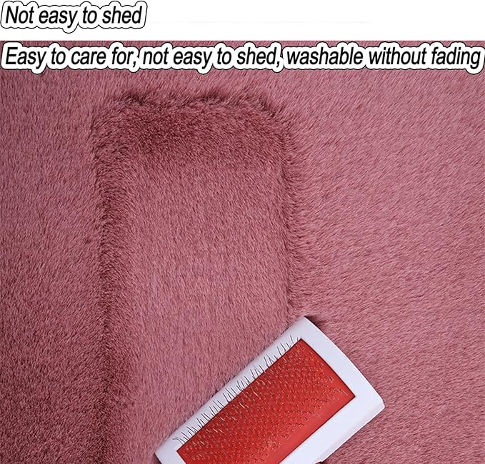 Plush Car Seat Cushion, Soft Warm Fuzzy Faux Rabbit Fur Fluffy Plush Auto Seat Cover Vehicle Car Front and Back Seat Protector Pad with Non-Slip Backing Cushion Interior Universal Fit (Black,3PCS)