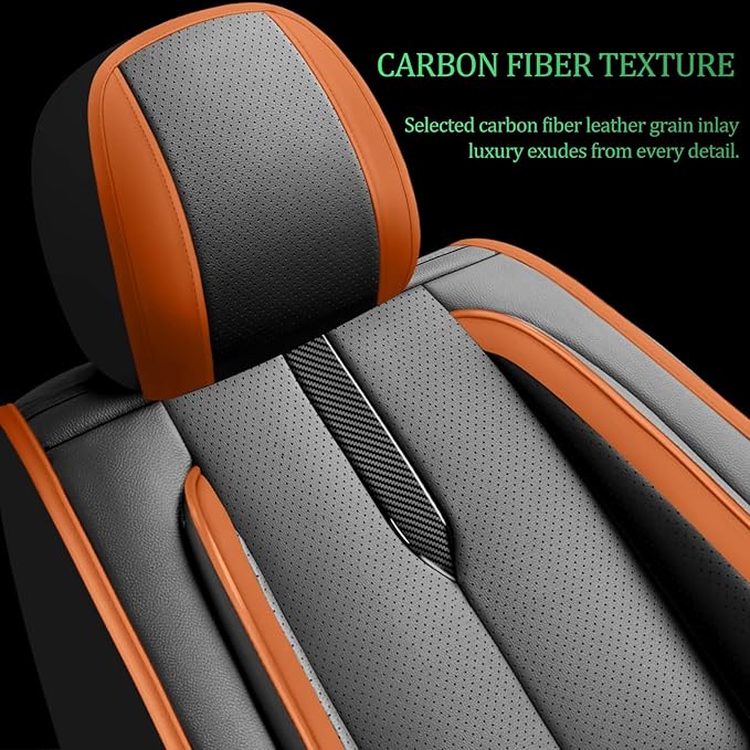 Fit Ridgeline Car Seat Covers for Honda Ridgeline 2007-2025 2026-Upgraded Premium Waterproof & Breathable Leather,Airbag Compatible,All-Weather Seat Cushion Protector,Full Set,Black-Brown
