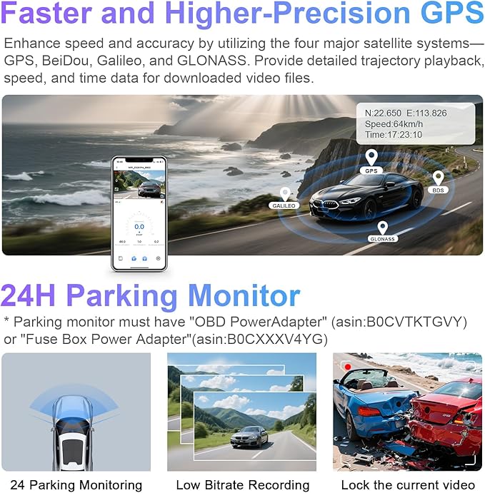 Mangoal STARVIS 2 Front 4K HDR Dash Cam IMX678, Fit for Chevy Silverado 1500 2019-2021, 1500 Limited 2022 and HD 2020-2023 (Model B), 5GHz WiFi, GPS, 64GB