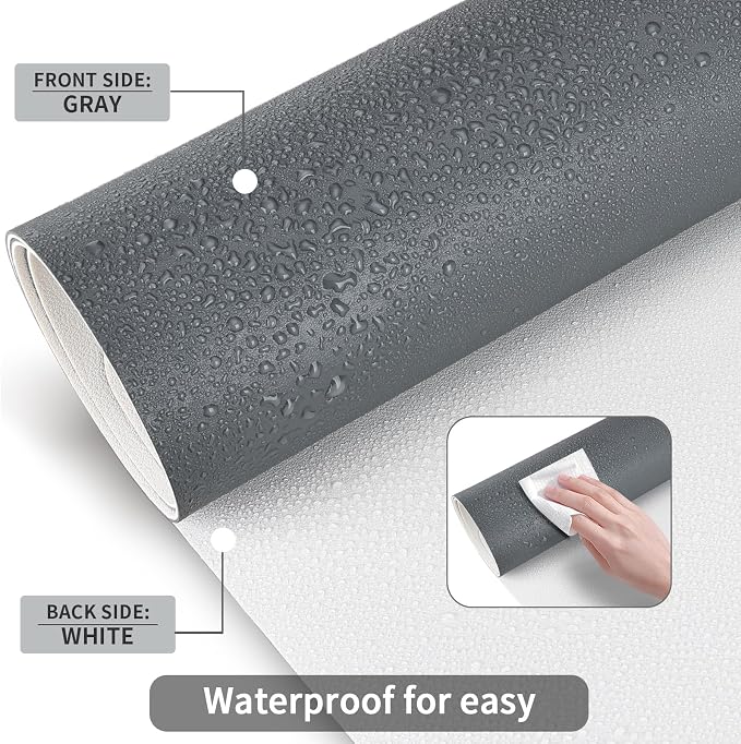 KINGFOM Desk Pad Office Desktop Protecter, PU Leather Desk Mat Blotters