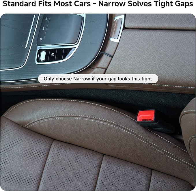 Givifive Car Seat Gap Filler Set of 2, 3IN1 Seat Side Gap Filler Plug with Storage Slot & Hook Function, Soft Foam Universal Fit Car SUV Truck Fill Gap Between Seats Console Organizer (Narrow Pink)