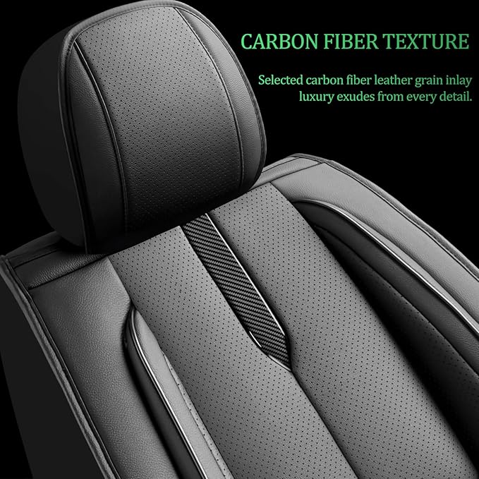 Fit Accent Car Seat Covers for Hyundai Accent 2006-2025 2026 -Upgraded Premium Waterproof & Breathable Leather, Airbag Compatible, All-Weather Seat Cushion Protector,2 Front/Black